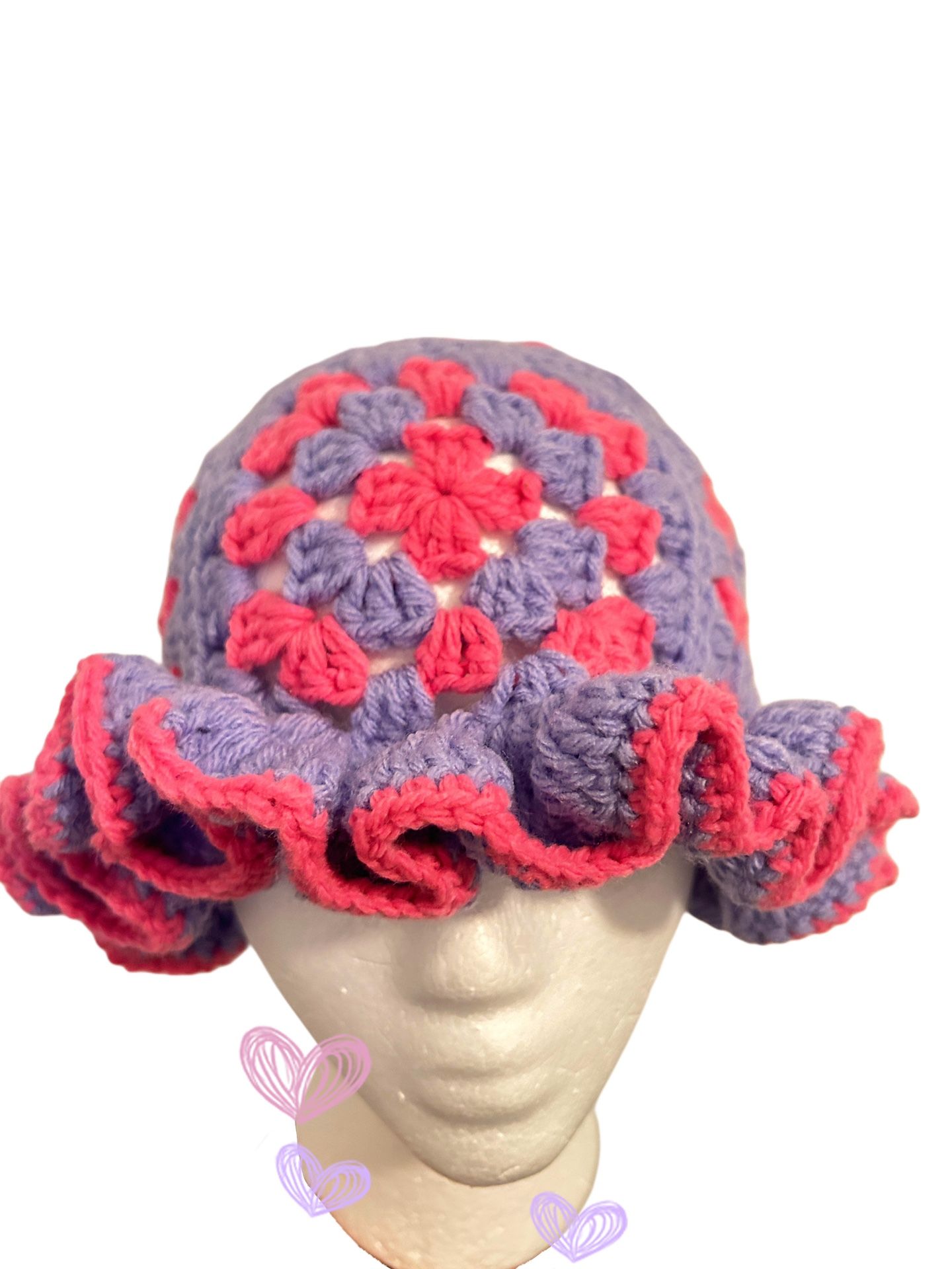 Handmade Crochet Granny Square Beanie