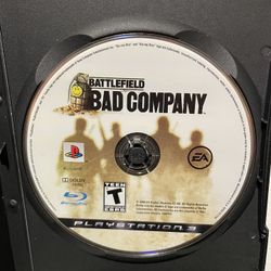 Battlefield Bad Company PS3 Playstation 3 Video Game Sony Retro 2008