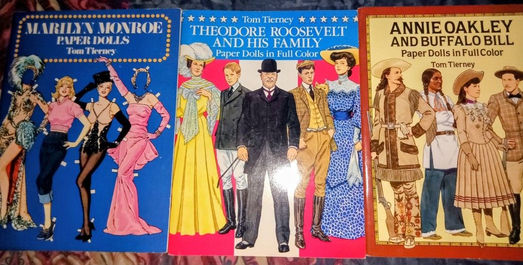 19 Vintage Paper Doll Books 