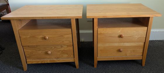 Three wooden night stands/end tables