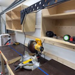 Miter Saw Station with T Track and leveling feet