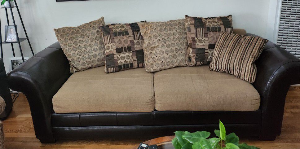Leather Cloth Couch