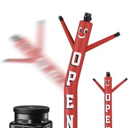 20FT Air Inflatable Waving Tube Man Set with Blower & Wheel, Air Puppet Dance Artist for Mall Opening, Amusement Park, Outdoor Decoration，Open