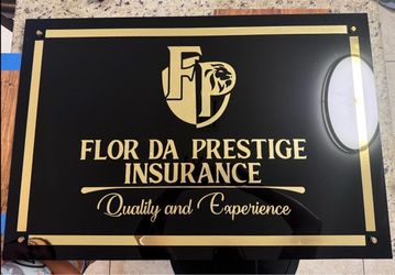 Custom Business Sign Black and Gold
