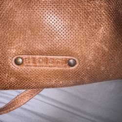 Bed/stu leatherbad with distressed look