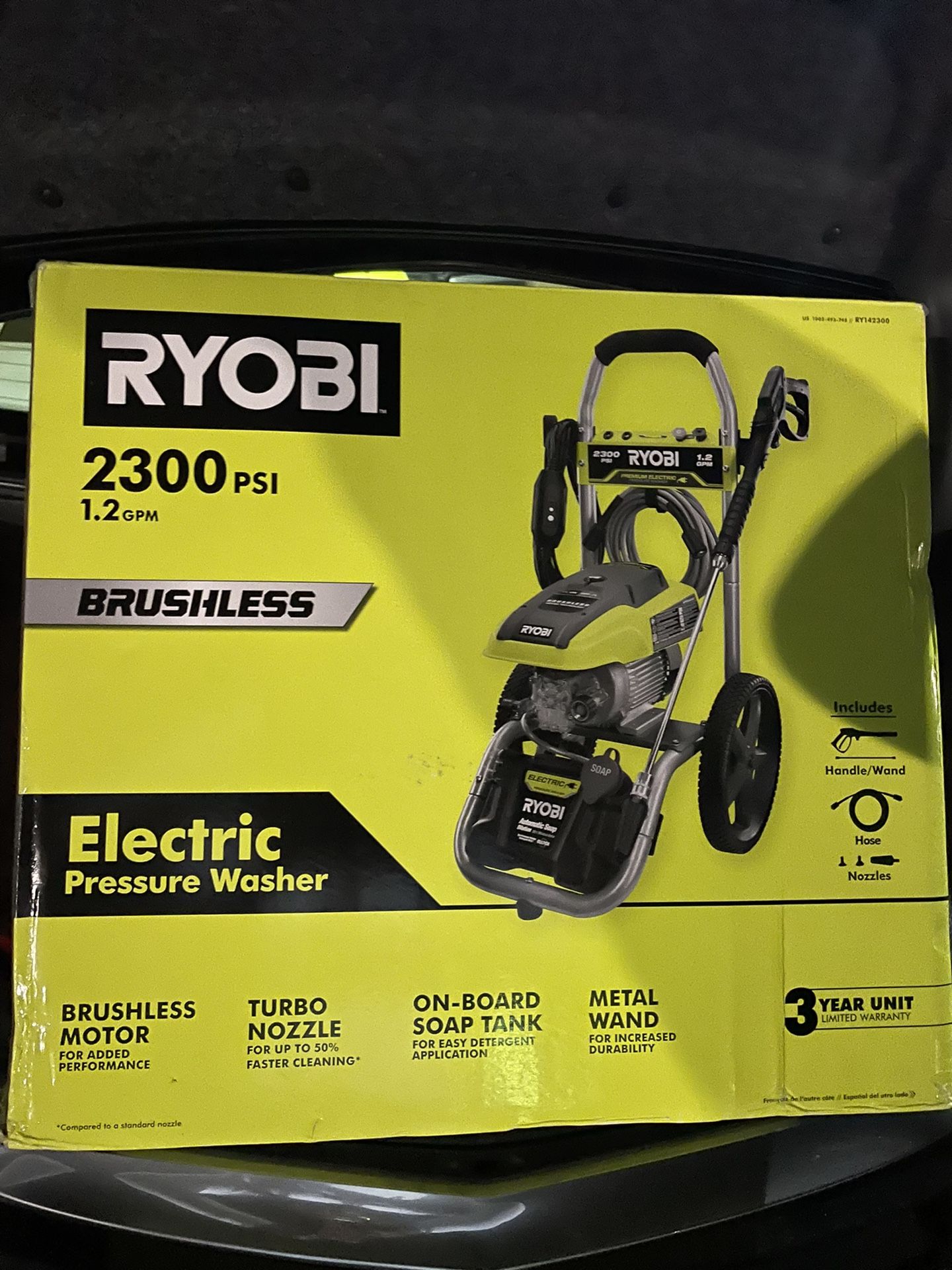 Ryobi 2300 Psi/Brushless Electric Power Pressure Washer