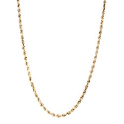 Men’s 2.4mm 14k Yellow Gold 24” Rope Necklace 10.9 Grams 11055324