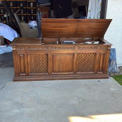 Vintage Console Record Player