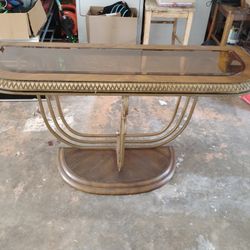 Italian Brass Console Table 