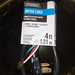 4 Ft 4 Pronge Cord New Condition 