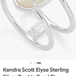 Kendra Scott Double Band Ring With Natural Stone.
