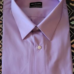 VAN HEUSEN, Dress Shirt, Light Purple, 2xl