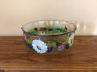 Handpainted Flower Bowl