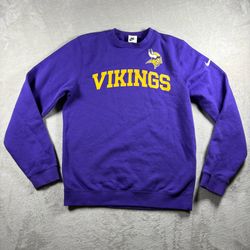 Nike Minnesota Vikings Men’s Small Purple Crewneck Sweater Pullover NFL #574