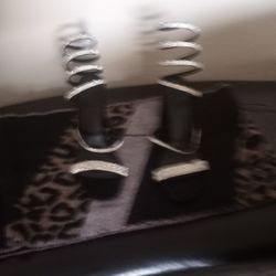 Black and Silver Heels