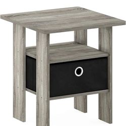 Furrino Audrey Set of 2 end tables with Bin Drawer ,