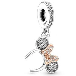 PANDORA Disney Two Tone Minnie CZ Charm For Bracelet 