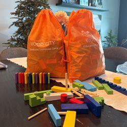 Wood City Dominoes Game 