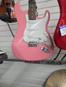 Cute Pink Electric Guitar 