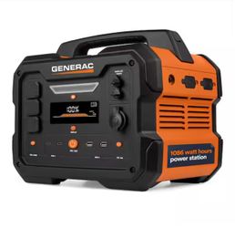 🆕 1600W Output / 3200 Peak 1086Wh Portable Battery Power Station with Push Button Start and Solar Charging - GB1000