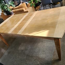 Dining Table with Custom Glass