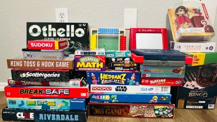 30 Board Games & Activity Lot - Clean Out Special
