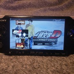 Playstation Psp 3000 Black Mod--ded Video Game Console 