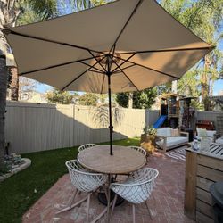 Patio Table With 4 Chairs And Umbrella 