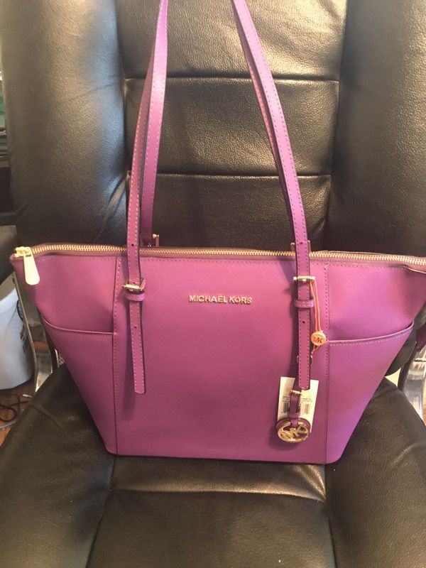 Michael Kors Purple Handbag Tote Purse