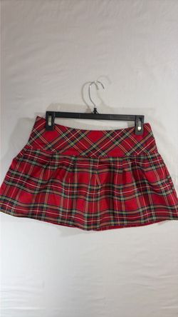 Red Plaid Mini Skirt Small / size 4