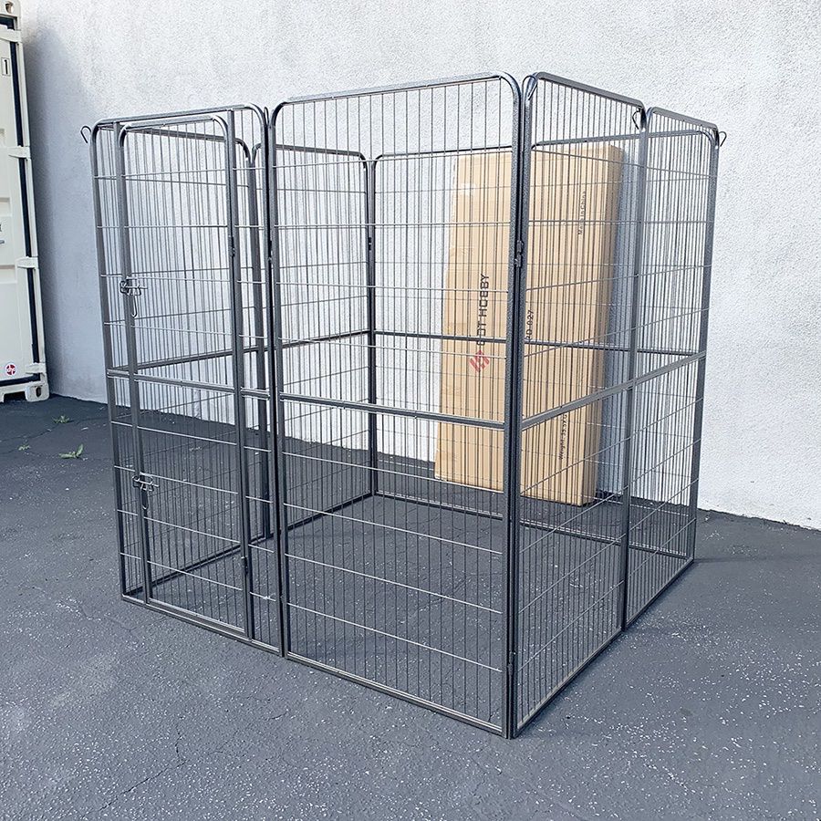 (NEW) $145 Heavy Duty 5x5x5ft Tall 8-Panel Pet Playpen Dog Crate Kennel Exercise Cage Fence 