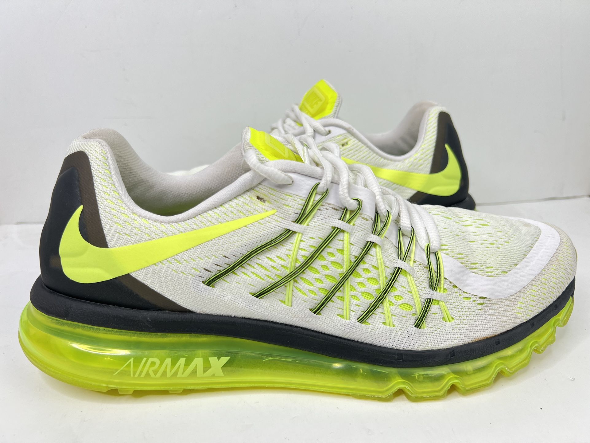 Nike Air Max 2015 Volt White Neon Green Mens Shoes 698902 107 Size 11.5 US