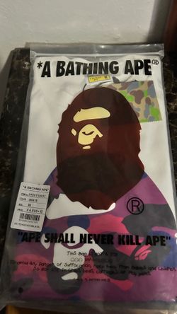 Purple And White Camo Bape Tee
