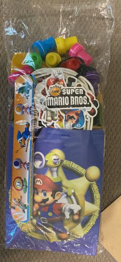 New Super Mario Bros Birthday Party Favor Set