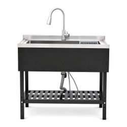 Stainless Steel Utility Sink, Freestanding Sink 1