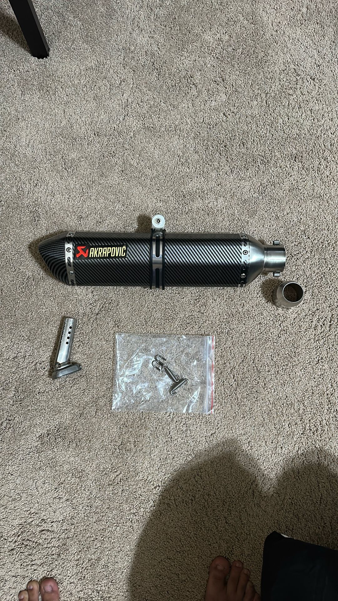 Motorcycle Carbon Fiber Mufflers (Universal) x2