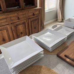 Crate And Barrel White Dishes 