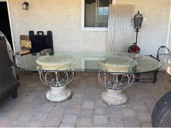 Glass top table