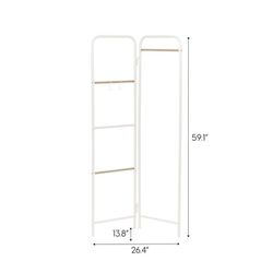 IRIS 2 Panel Free Standing Metal Garment Rack 