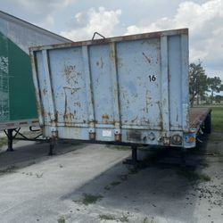 1996  Flatbed 48 Foot With Forklift Cage