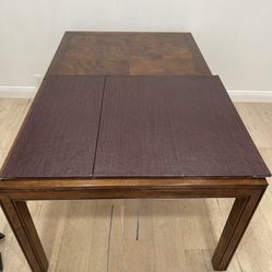 Henredon Mid Century Modern Burlwood Parsons Dining Table