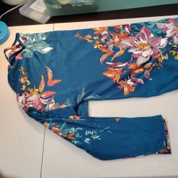 Women's Clothing Lildy Plus Size Long Sleeve Tunic Flower Blue Pink Yellow 💛