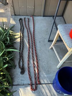 3- chains 12’ ,10’, 6’ and 3 master locks