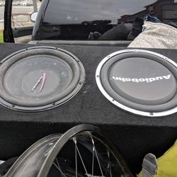 12 Inch Audioban Subwoofers In Double Ported Box 