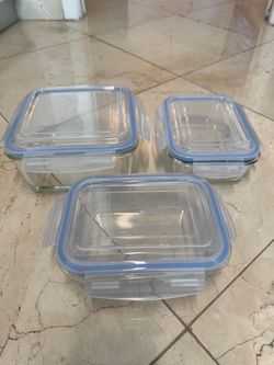 3 PC GLASS Tupperware Set