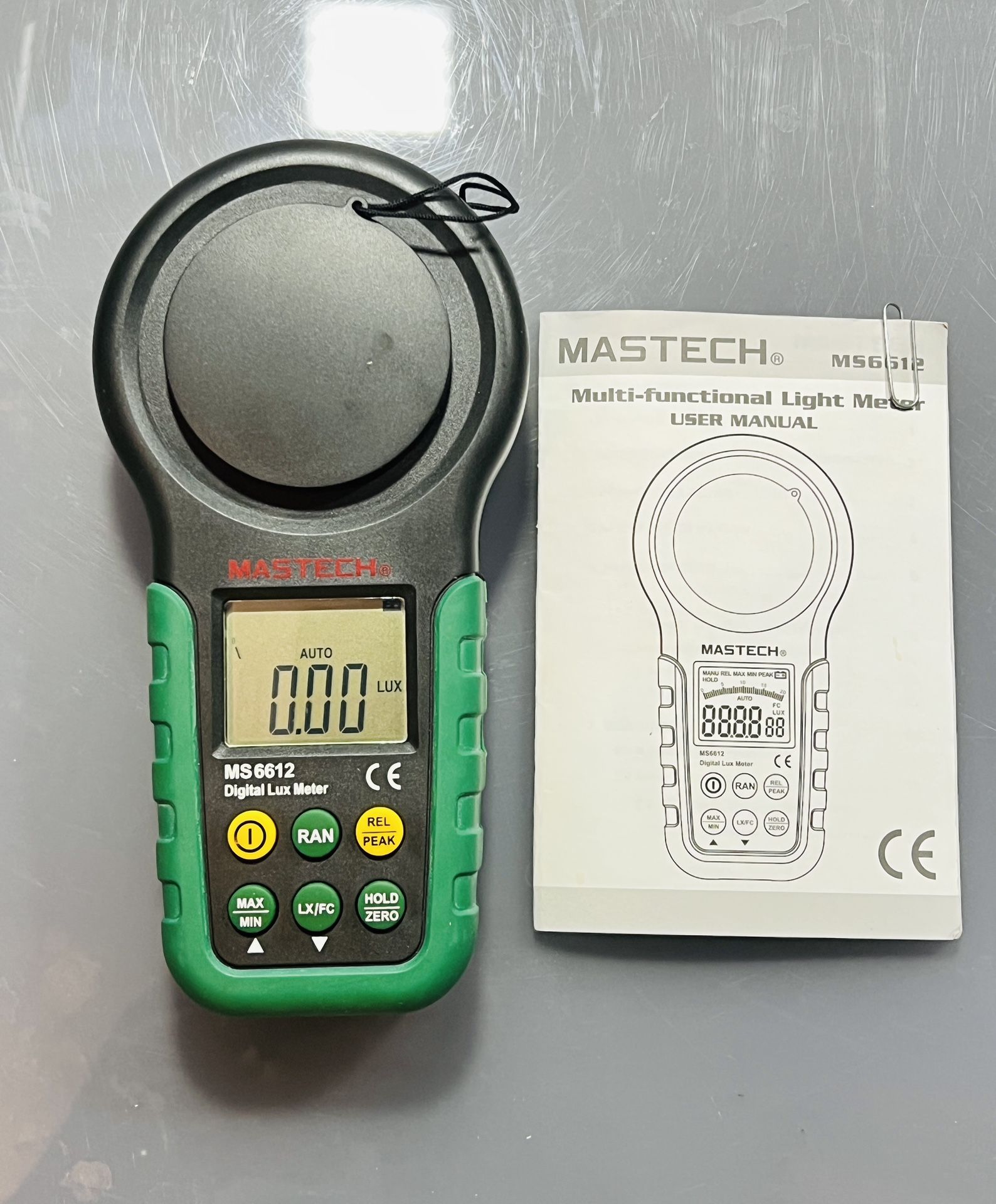 Mastech MS6612B Digital Luxmeter Light Meter Auto Range Peak 200000 Lux