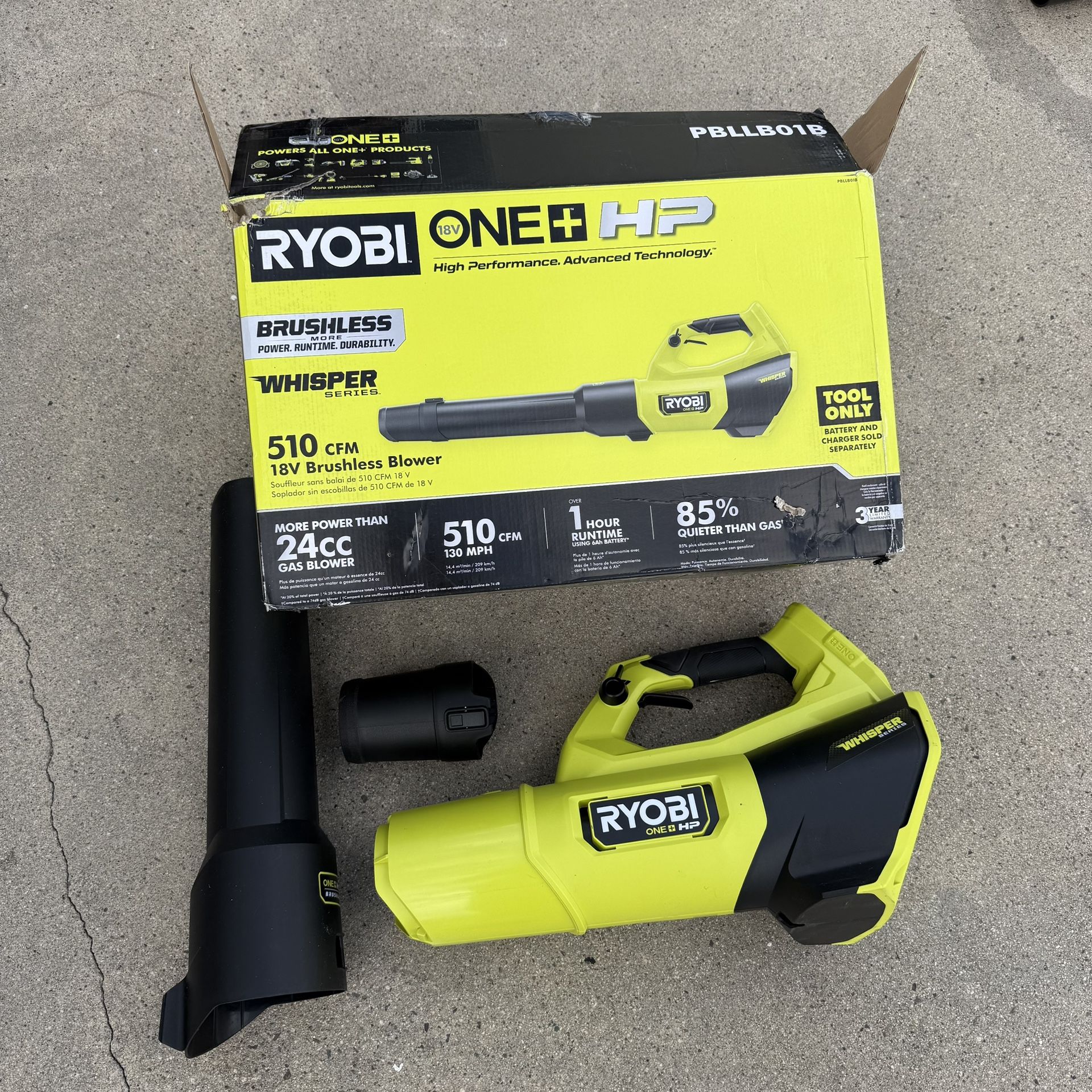 RYOBI 18V ONE+ HP Brushless Cordless 130 MPH 510 CFM Leaf Blower (Tool Only)