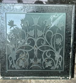 🪟Etched Glass Window Panel c.1910🪟
