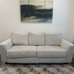 Beige Queen Sleeper Sofa — Like New!