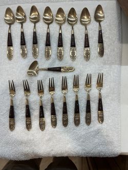 One Of Beautiful Set You Saw In Your Life, Set Of Eight Spoon And Eight Fork